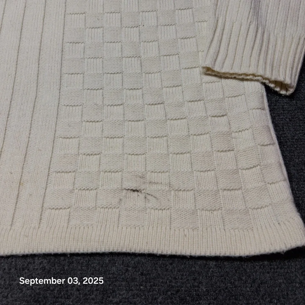 VTG Y2K 90s Platinum Life‎ Bare Fox Biggie Sweater Size 3XL White